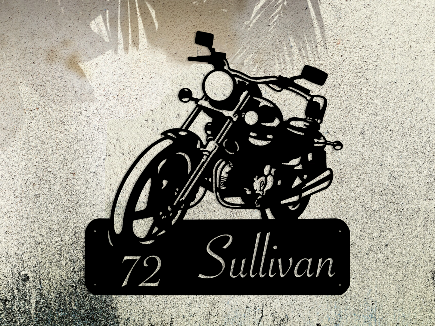 Classic Motorcycle Family Name Sign