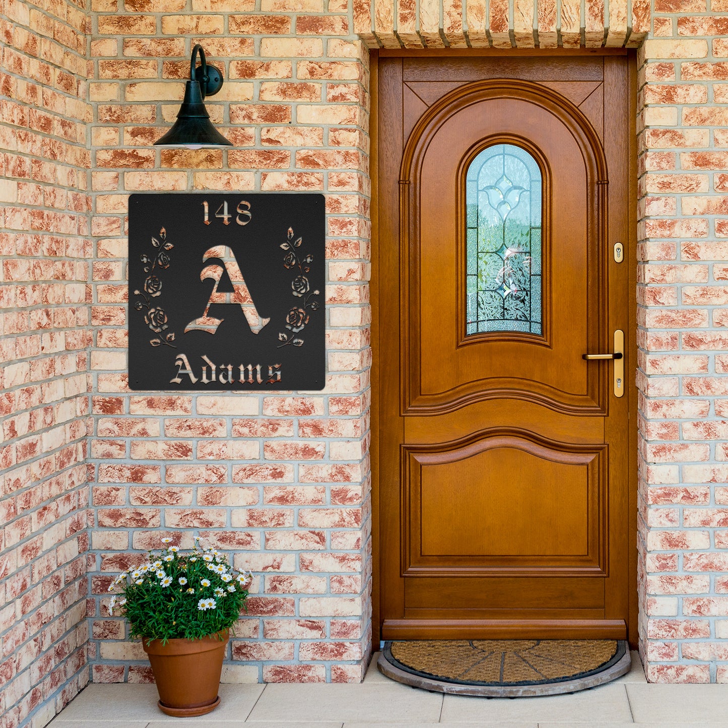 Retro-Gothic Letter A Family Name Sign