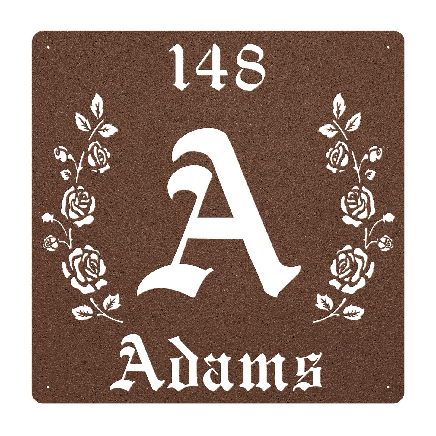 Retro-Gothic Letter A Family Name Sign