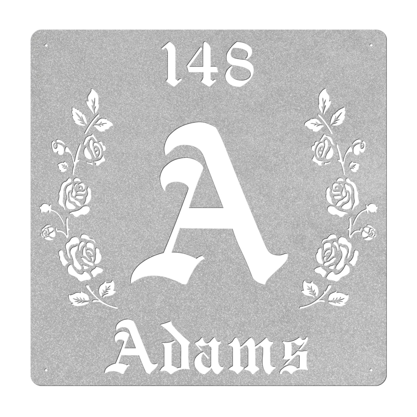 Retro-Gothic Letter A Family Name Sign