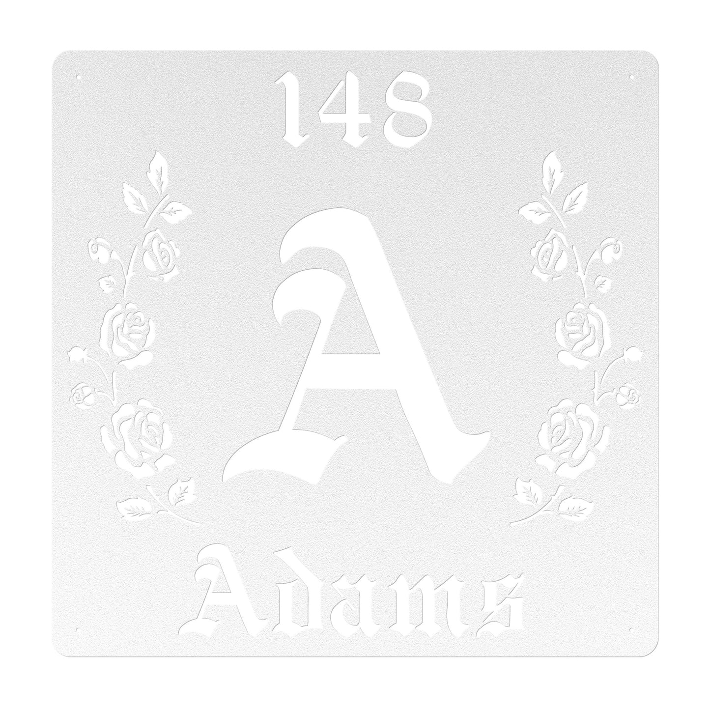 Retro-Gothic Letter A Family Name Sign