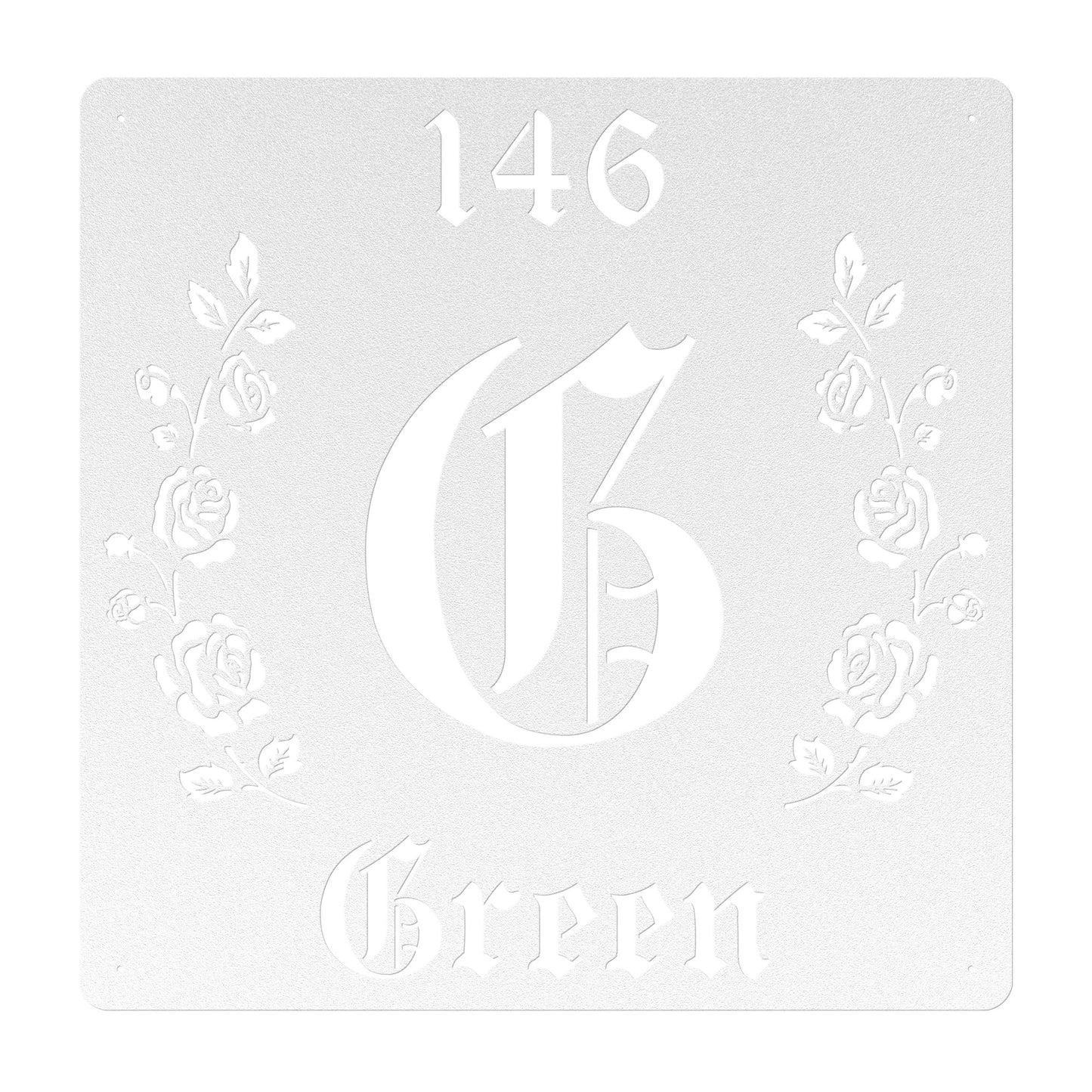 Retro-Gothic Letter G Family Name Sign