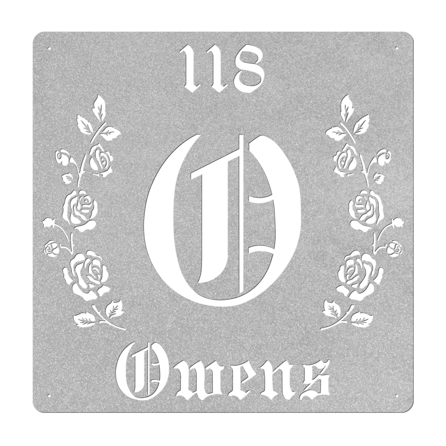 Retro-Gothic Letter O Family Name Sign