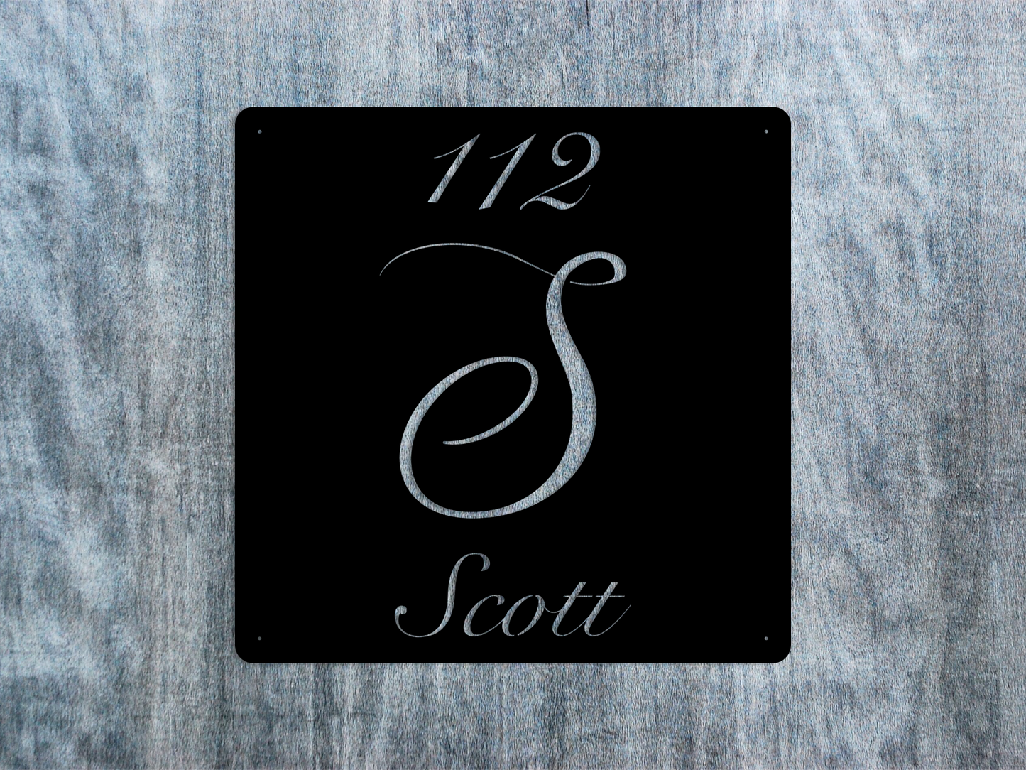 Elegant Letter S Family Name Sign