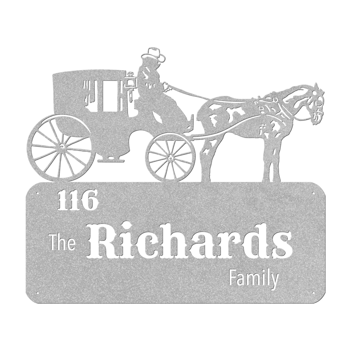 Stagecoach Family Name Sign