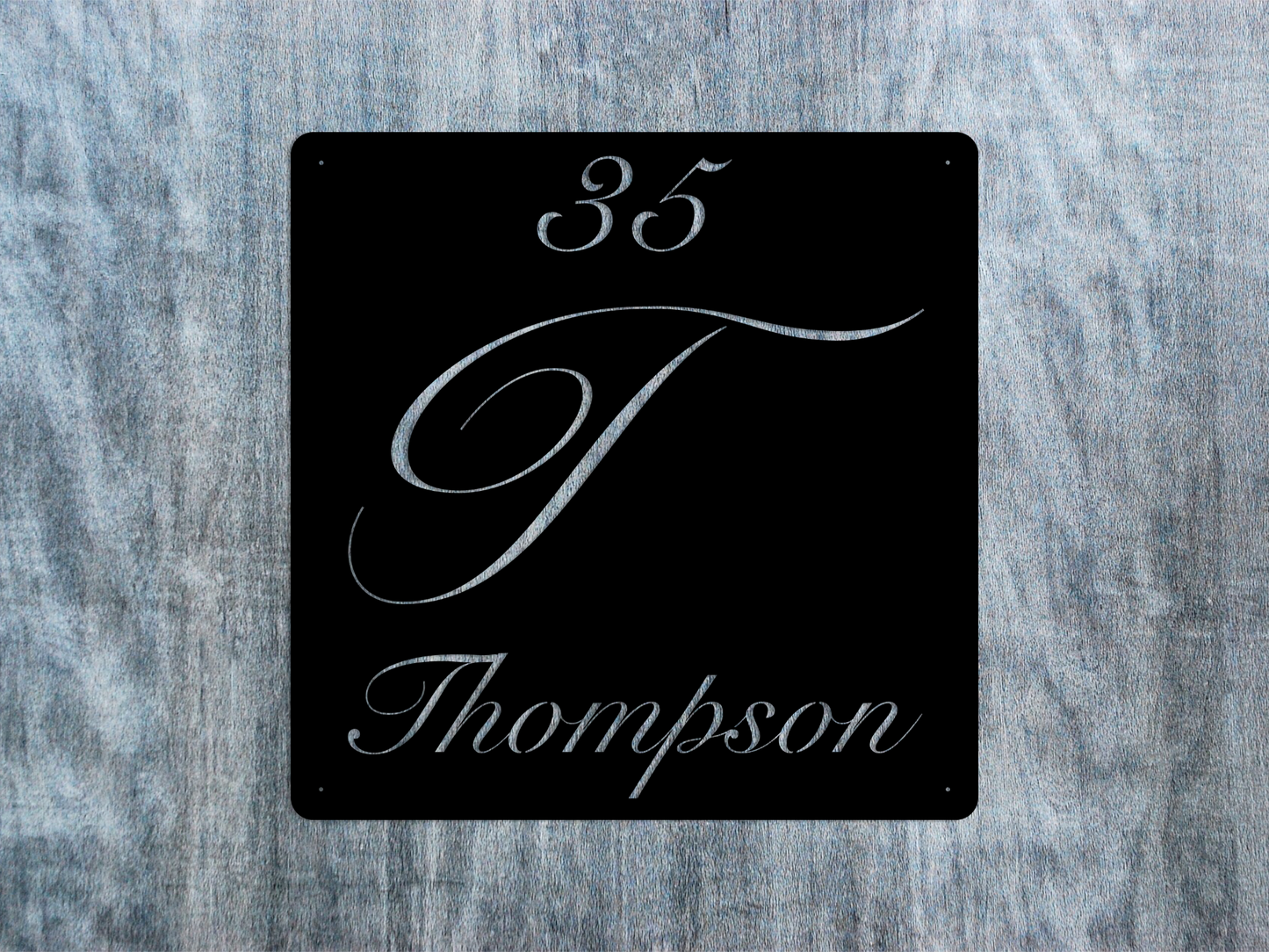 Elegant Letter T Family Name Sign