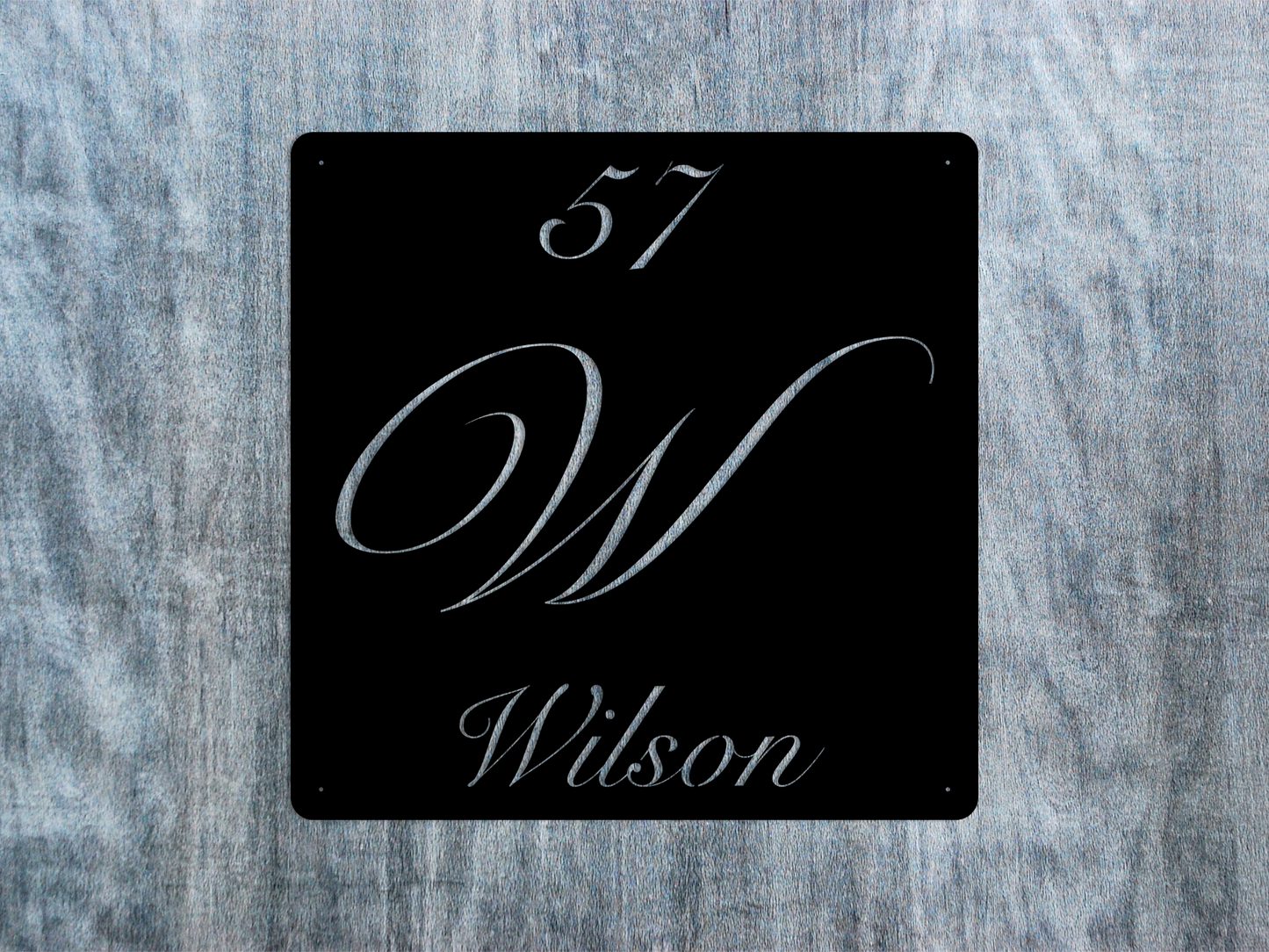 Elegant Letter W Family Name Sign